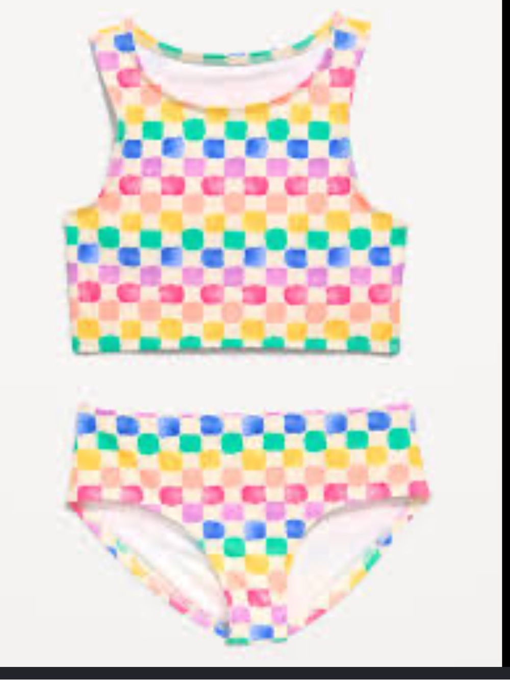 Girls checkered tankini